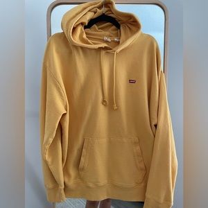 Levi’s Original Pullover Hoodie Sweatshirt Logo XXL Mustard Yellow